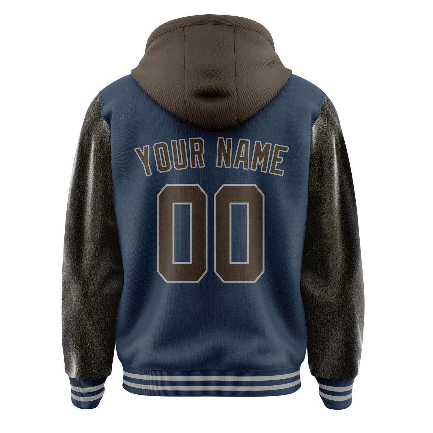 Maßgeschneidertes Marineblau Braun Jacke