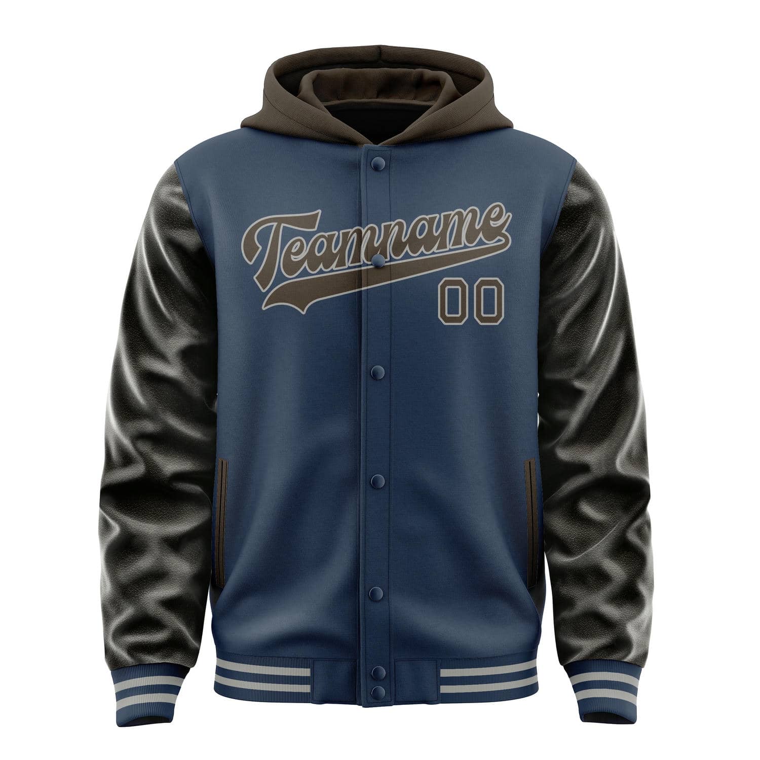 Maßgeschneidertes Marineblau Braun Jacke