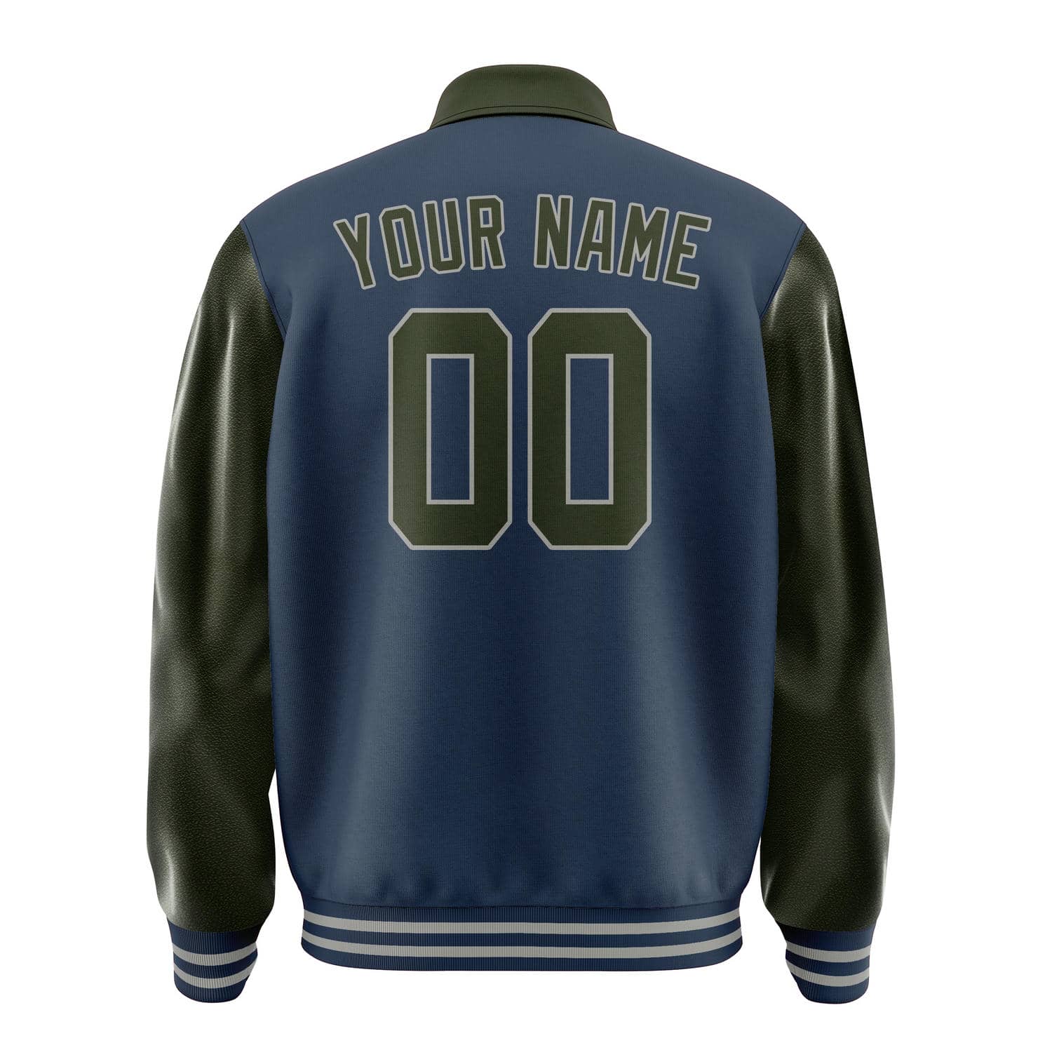 Maßgeschneidertes Marineblau Dunkles Oliv Jacke