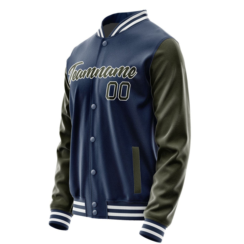 Maßgeschneidertes Marineblau Dunkles Oliv Jacke Ja1010021018B21802