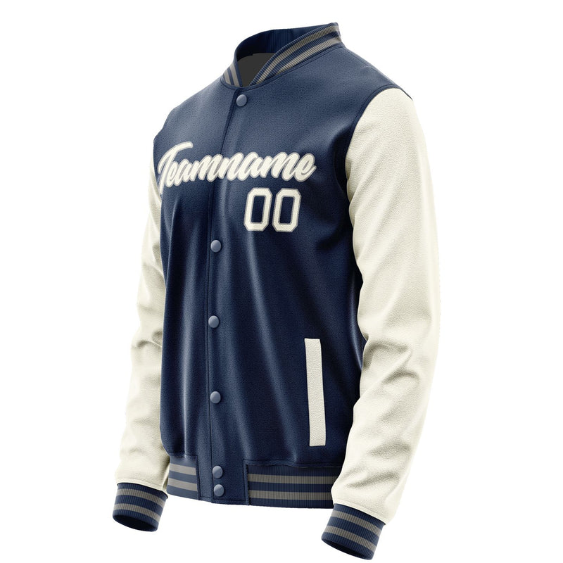 Maßgeschneidertes Marineblau Beige Jacke Ja1010031004B20403