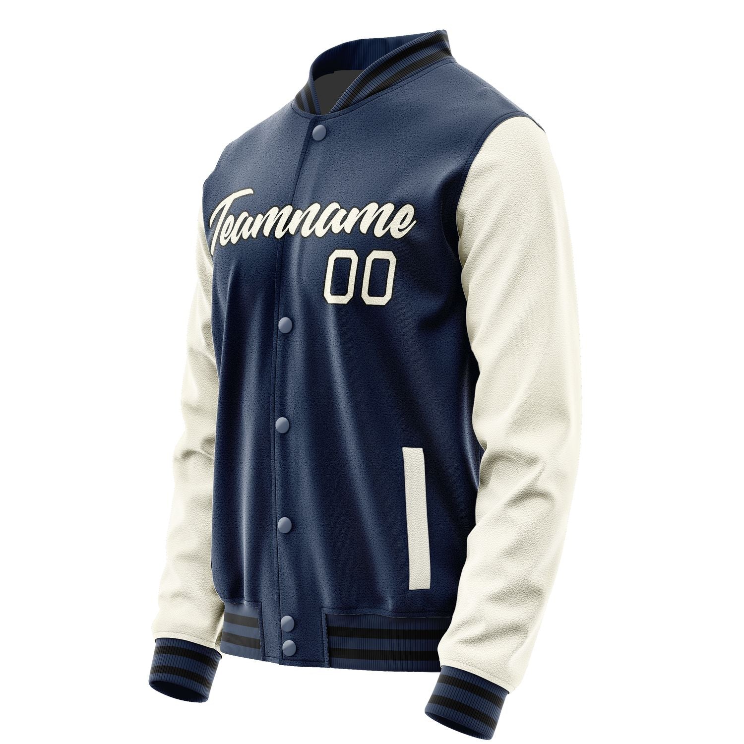 Maßgeschneidertes Marineblau Beige Jacke Ja1010031017B21703