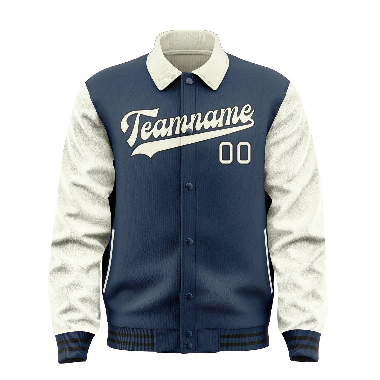 Maßgeschneidertes Marineblau Beige Jacke