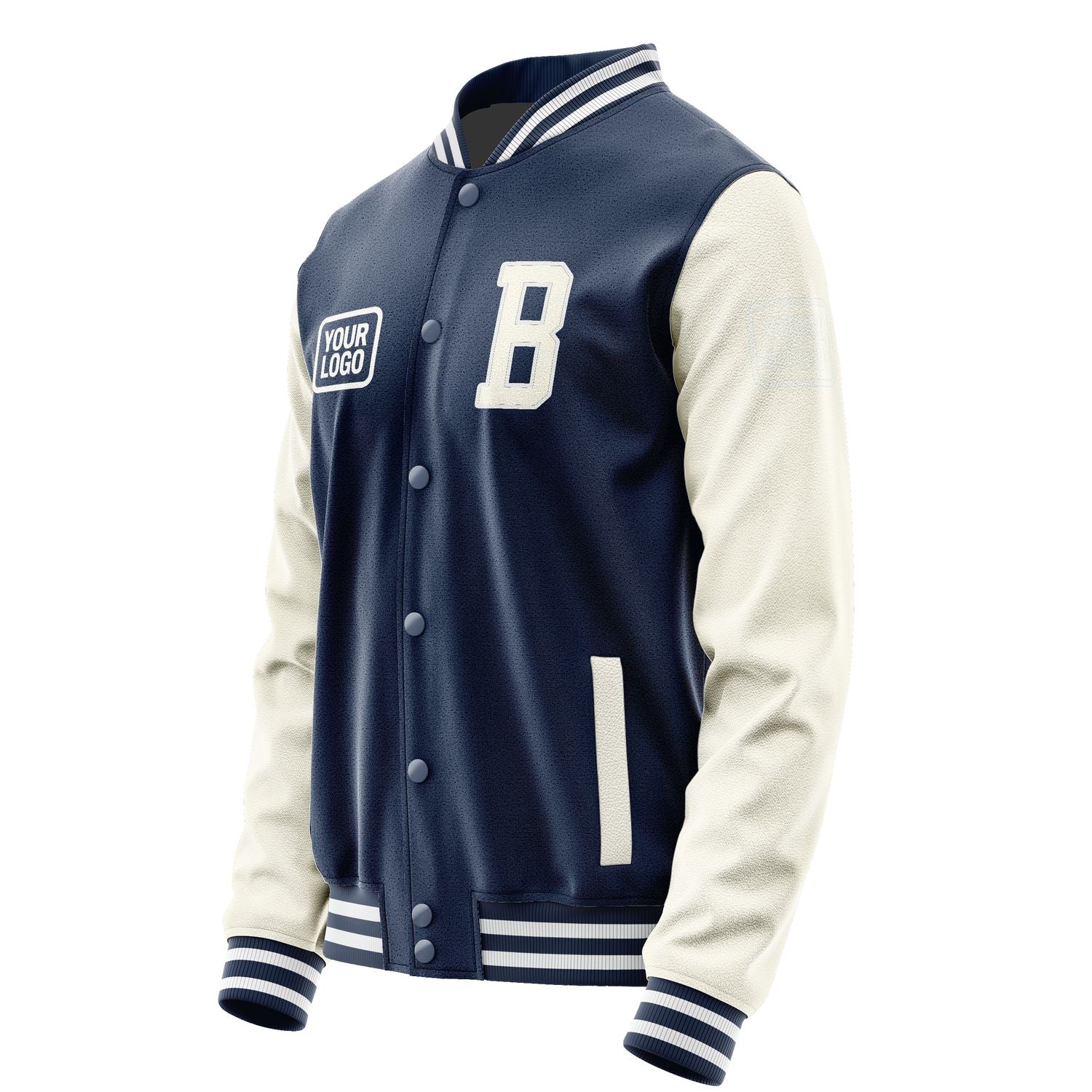 Maßgeschneidertes Marineblau Beige Jacke JA101003101818030318