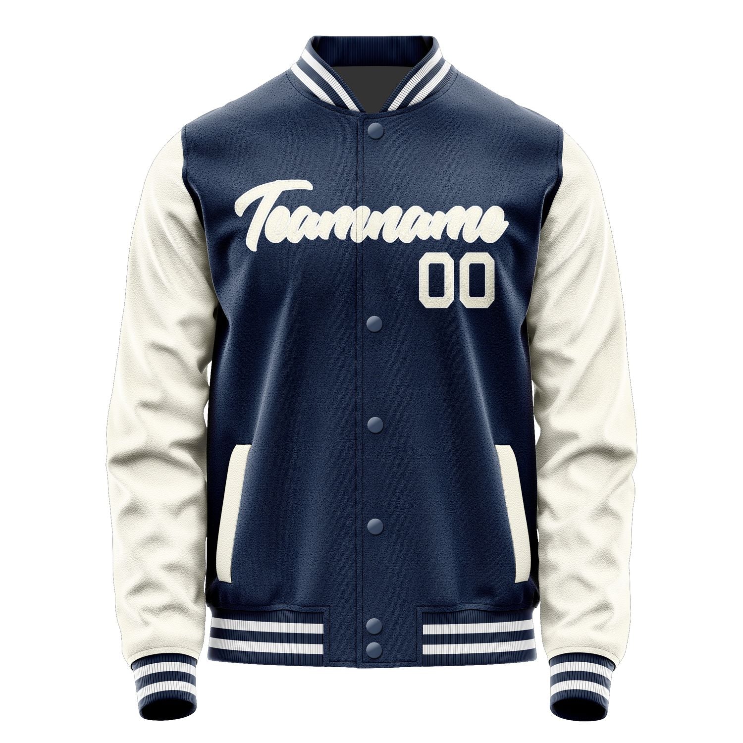 Maßgeschneidertes Marineblau Beige Jacke Ja1010031018B21803