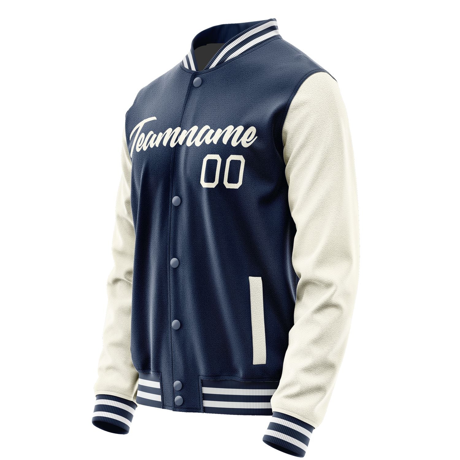 Maßgeschneidertes Marineblau Beige Jacke Ja1010031018B21803