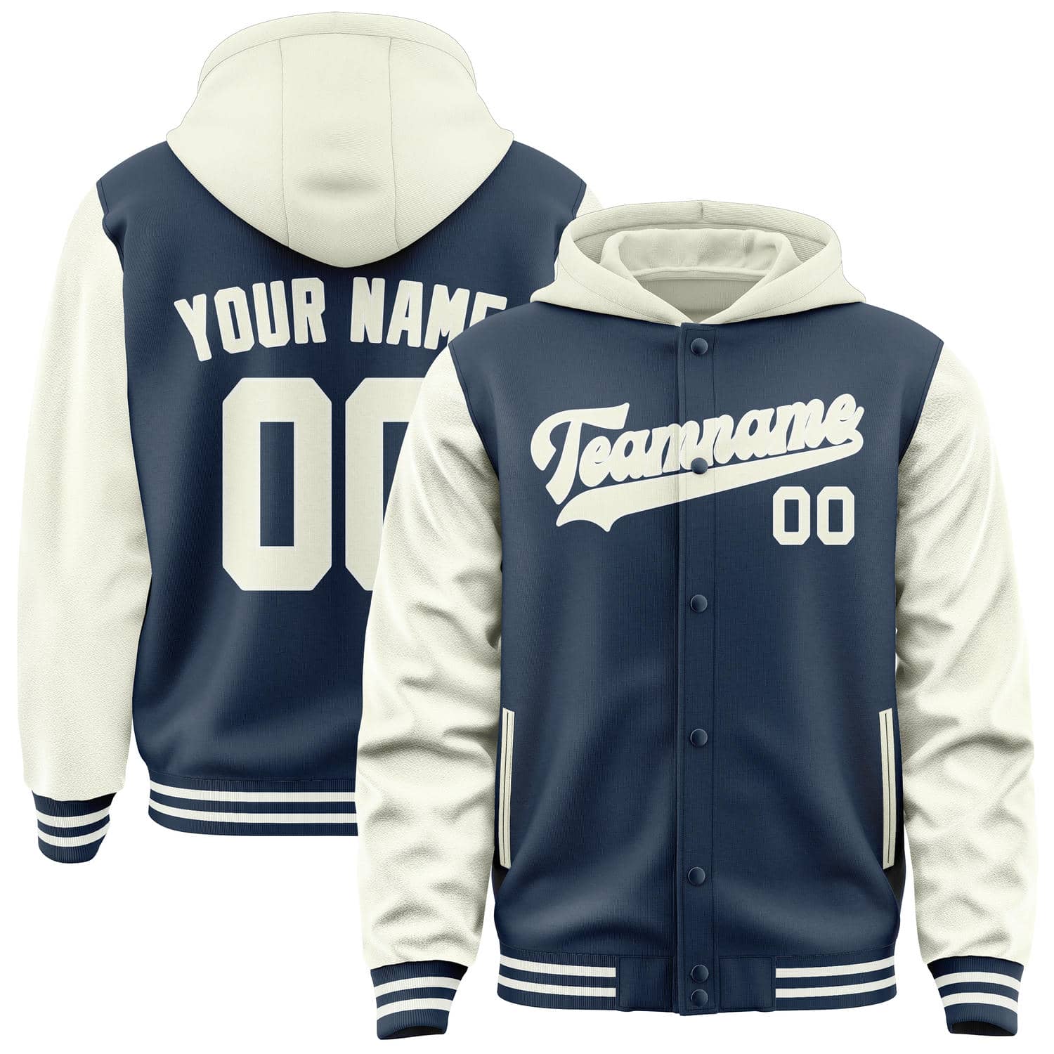 Maßgeschneidertes Marineblau Beige Jacke JA101003101818030318