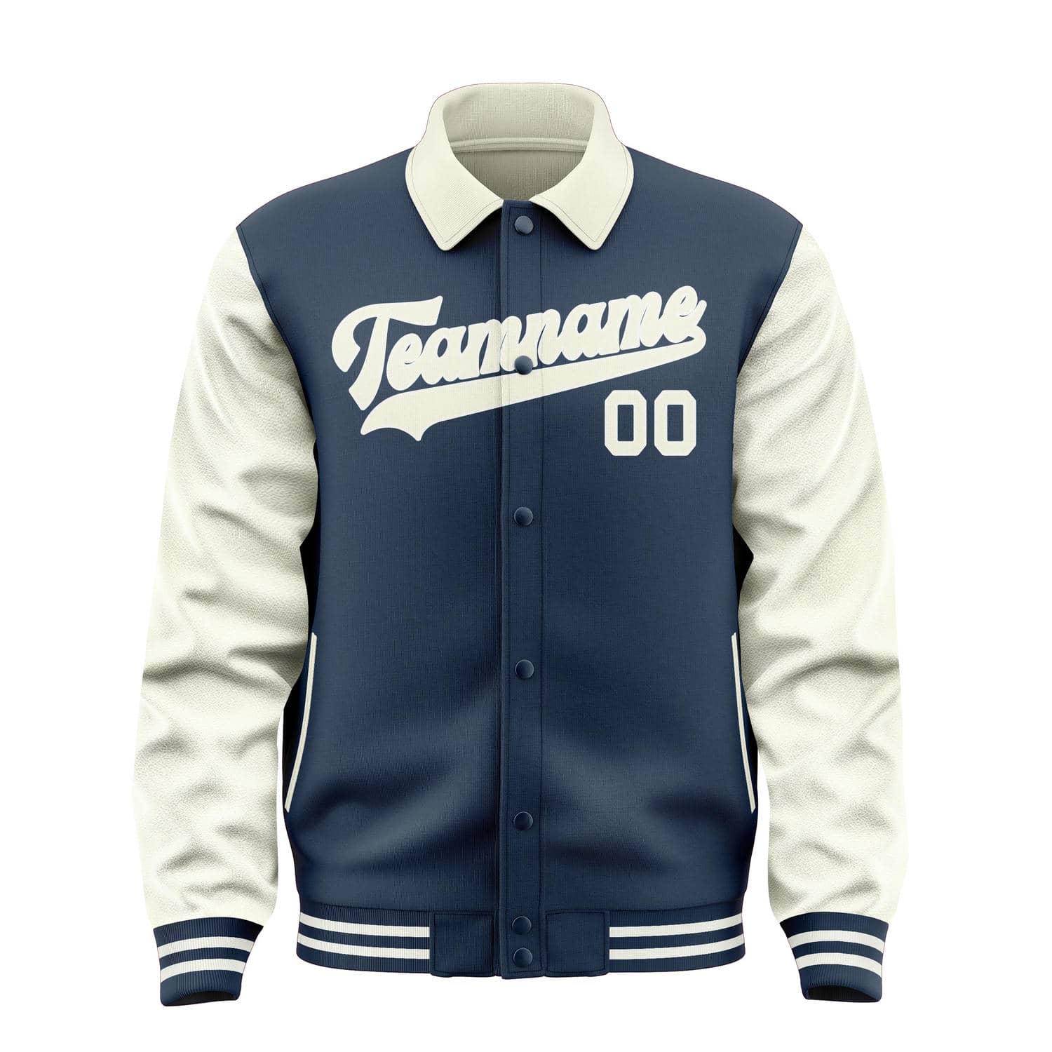 Maßgeschneidertes Marineblau Beige Jacke