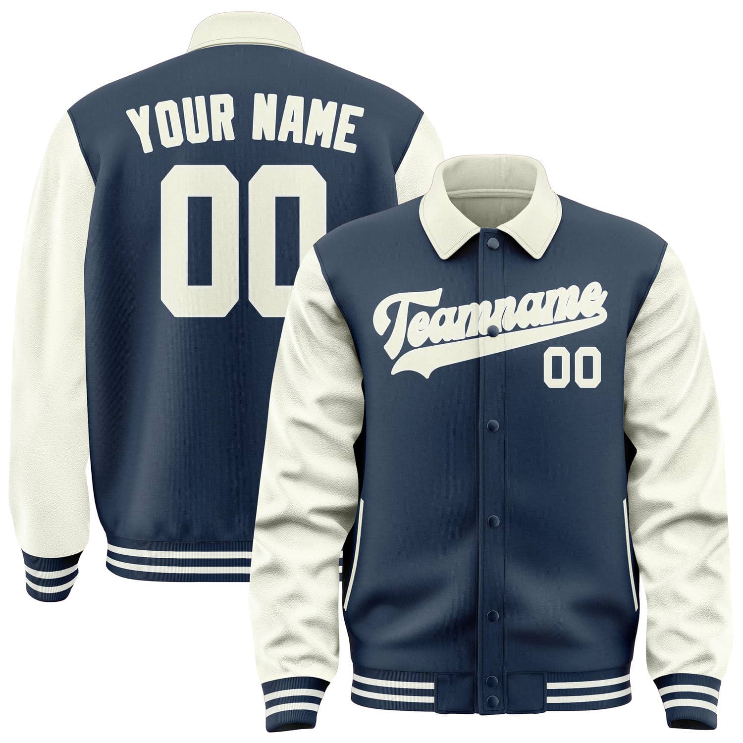 Maßgeschneidertes Marineblau Beige Jacke JA101003101818030318