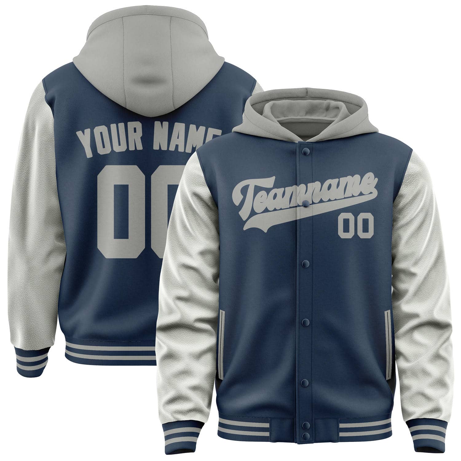Maßgeschneidertes Marineblau Grau Jacke JA101004100417040417