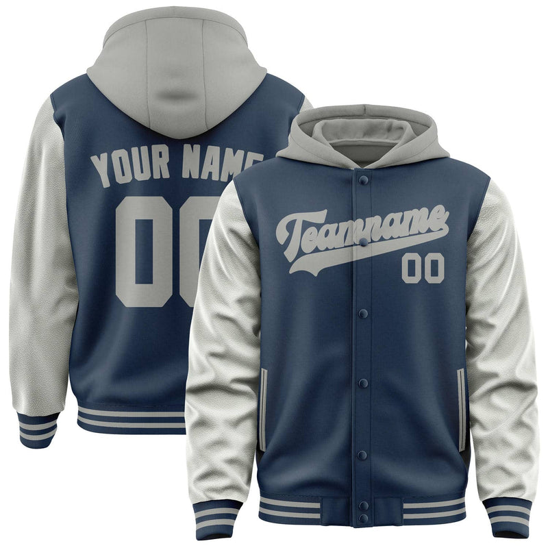 Maßgeschneidertes Marineblau Grau Jacke JA101004100417040417