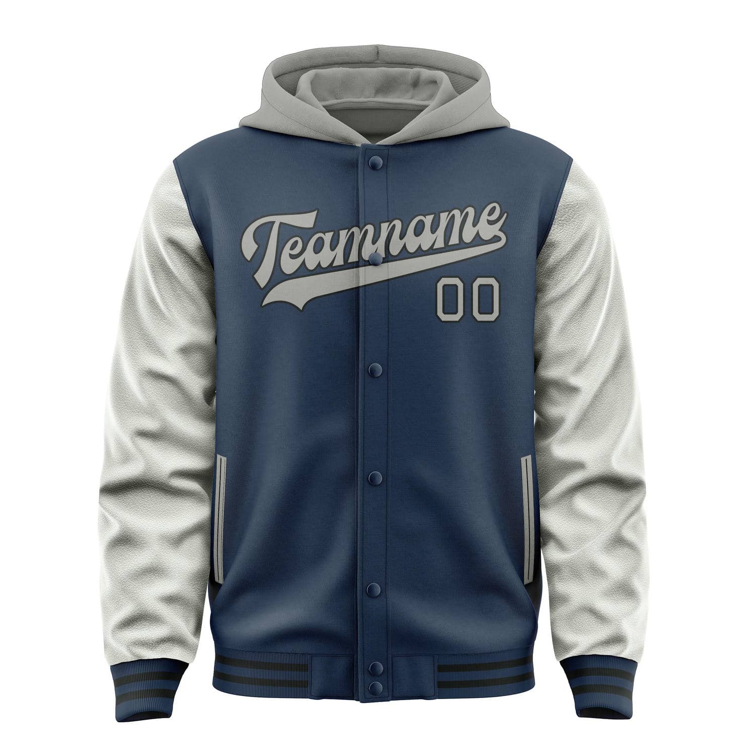 Maßgeschneidertes Marineblau Grau Jacke