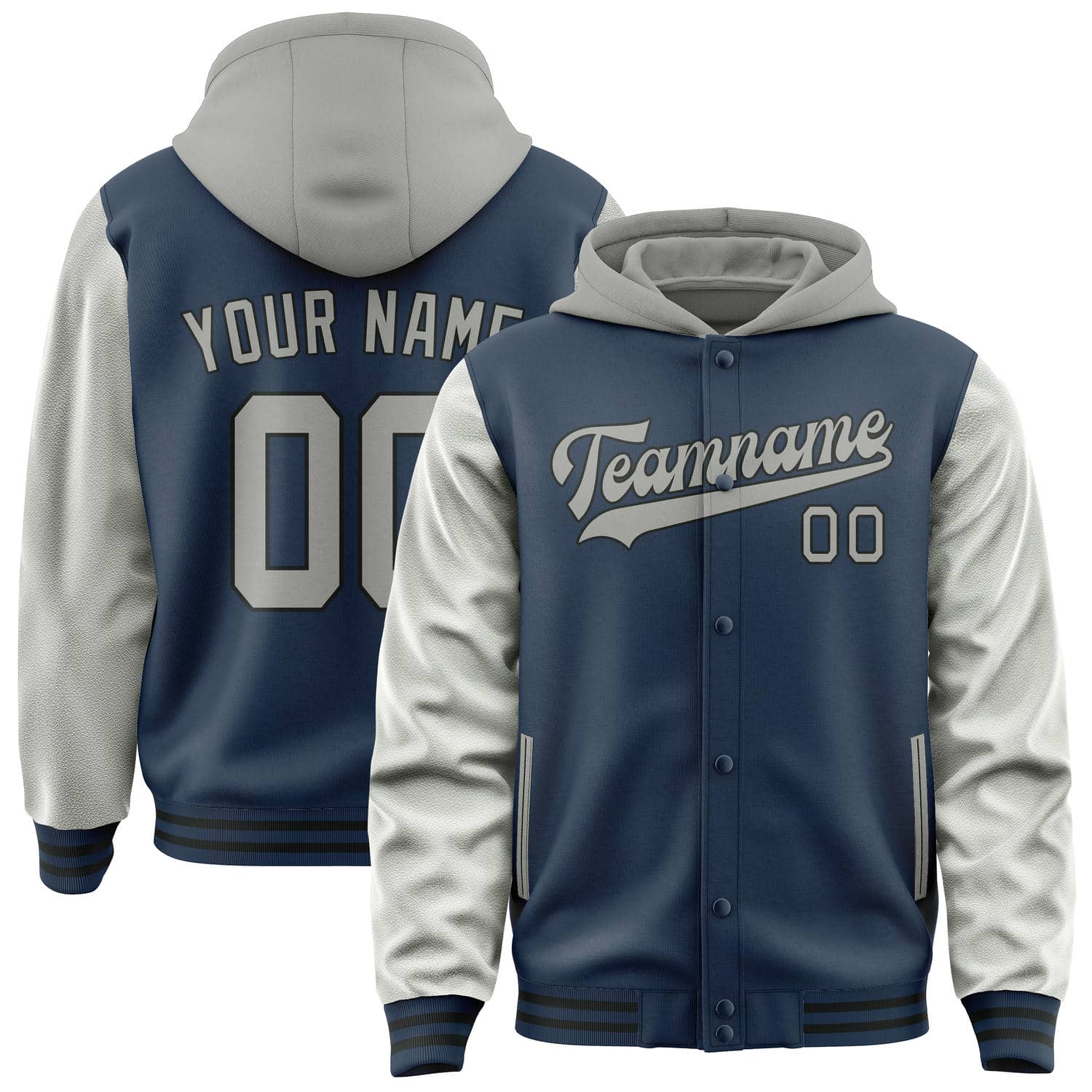 Maßgeschneidertes Marineblau Grau Jacke JA101004101717040417