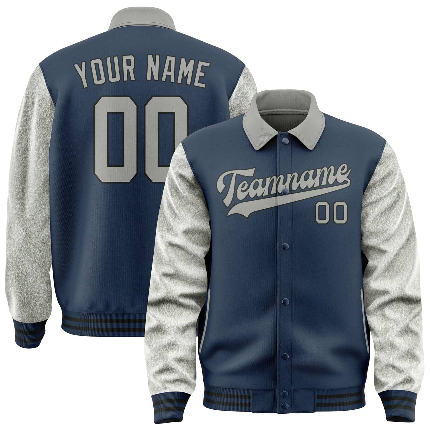 Maßgeschneidertes Marineblau Grau Jacke JA101004101717040417