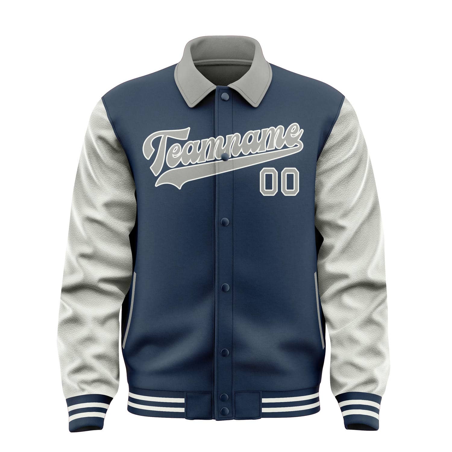 Maßgeschneidertes Marineblau Grau Jacke