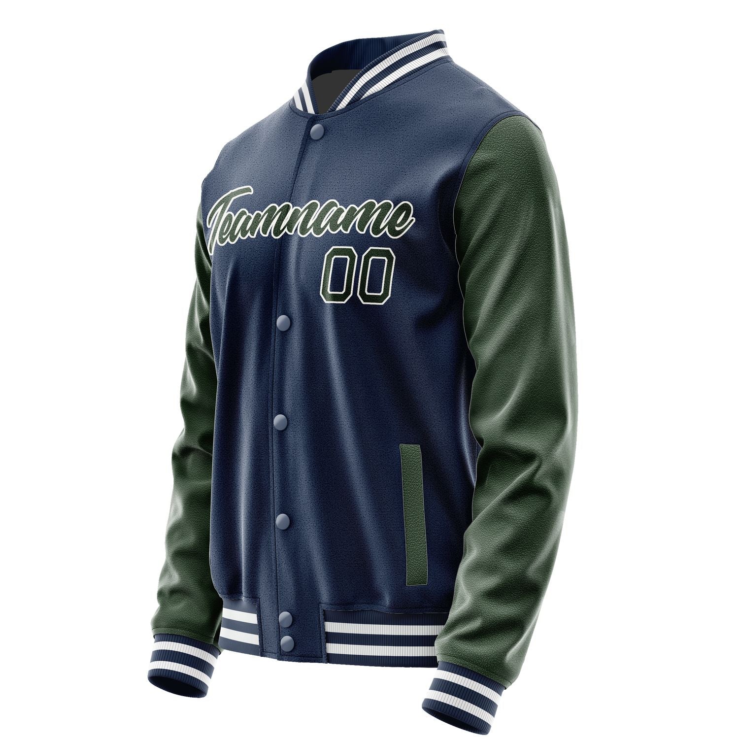 Maßgeschneidertes Marineblau Tannengrün Jacke Ja1010061018B21806