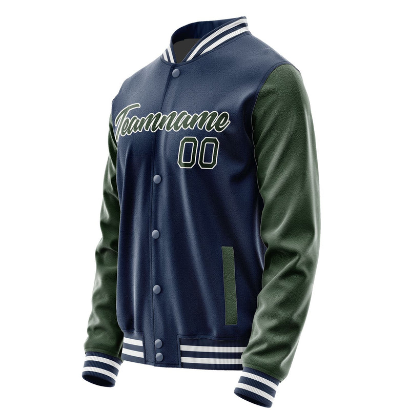 Maßgeschneidertes Marineblau Tannengrün Jacke Ja1010061018B21806