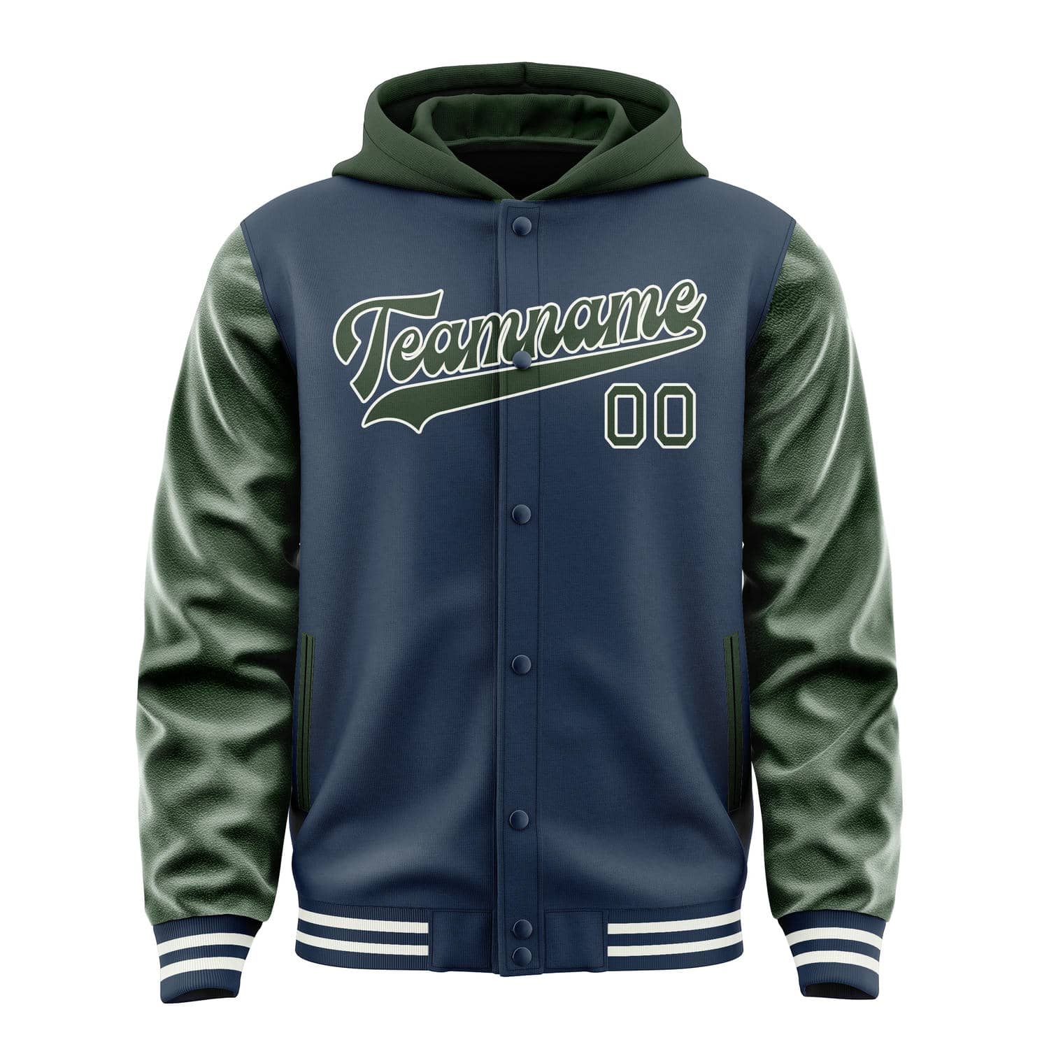 Maßgeschneidertes Marineblau Tannengrün Jacke