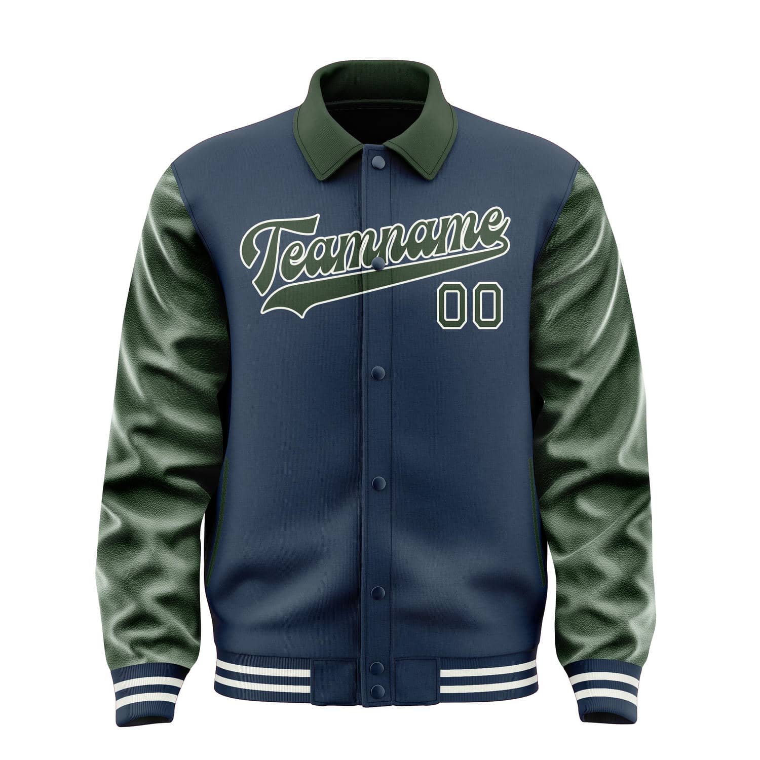 Maßgeschneidertes Marineblau Tannengrün Jacke