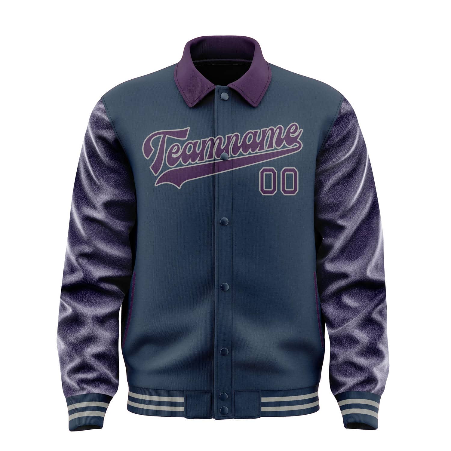 Maßgeschneidertes Marineblau Lila Jacke