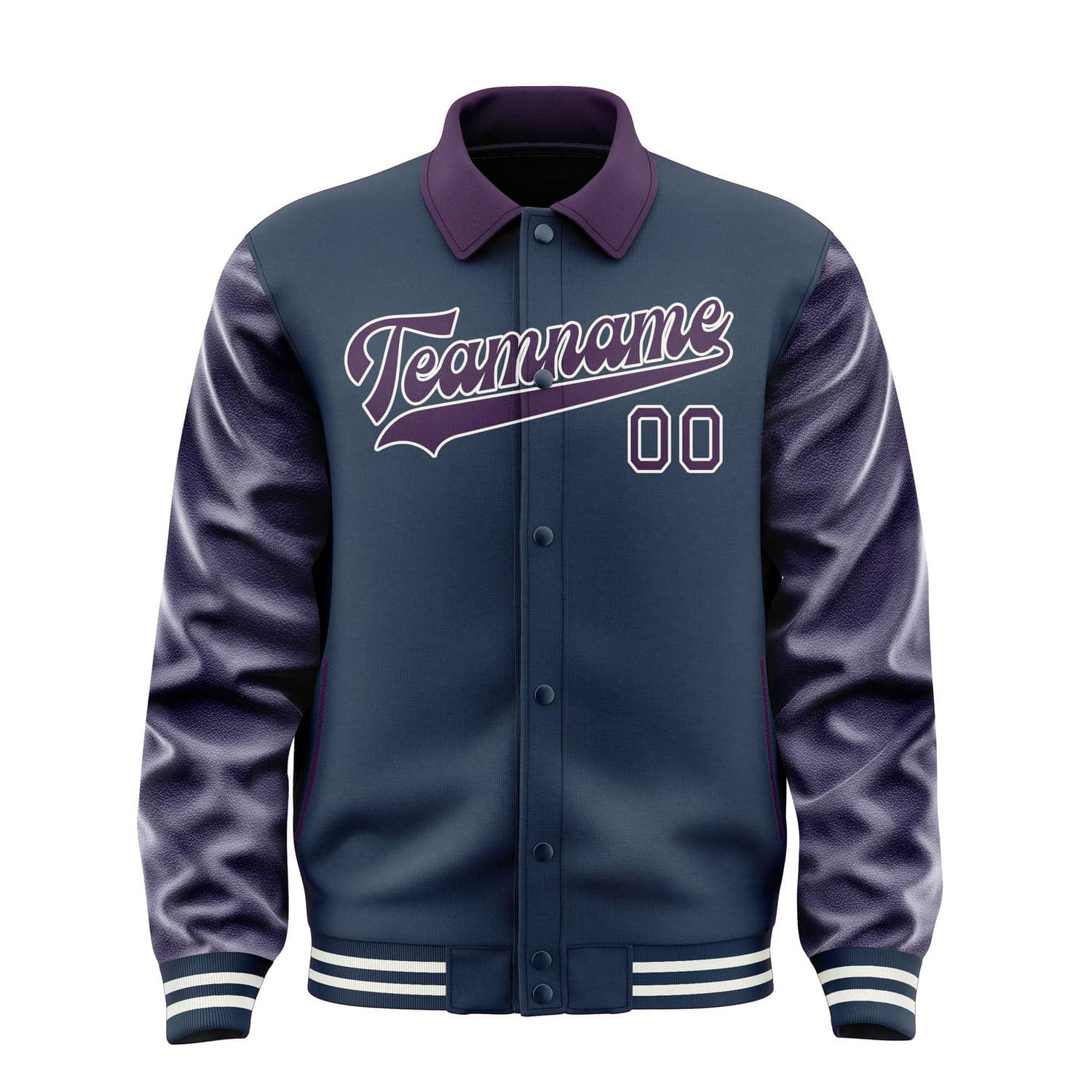 Maßgeschneidertes Marineblau Lila Jacke