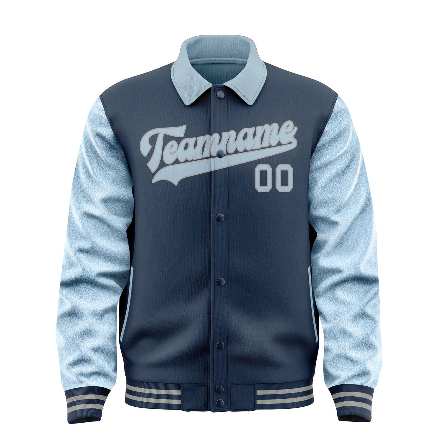 Maßgeschneidertes Marineblau Hellblau Jacke
