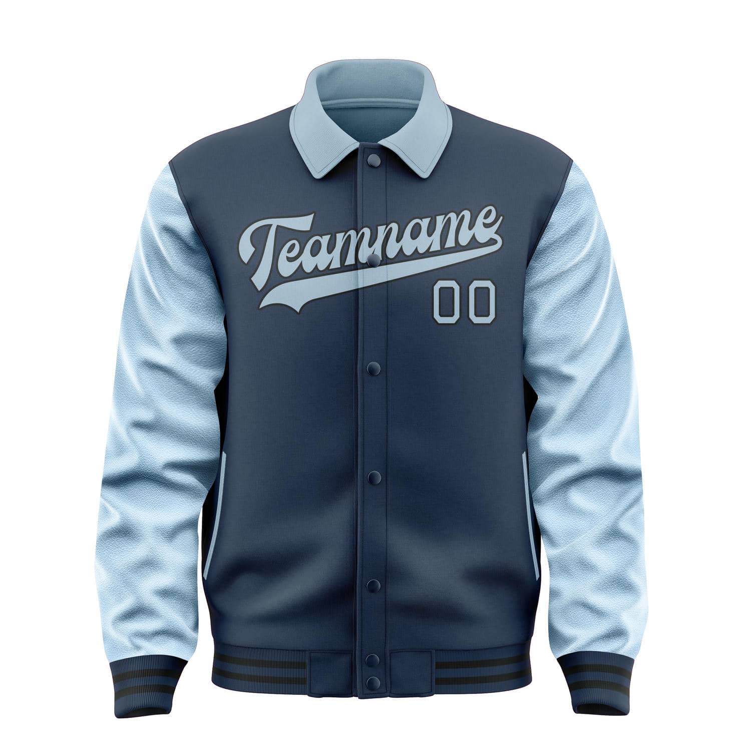 Maßgeschneidertes Marineblau Hellblau Jacke
