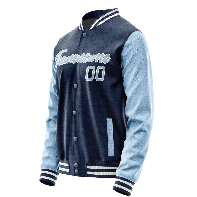 Maßgeschneidertes Marineblau Hellblau Jacke Ja1010081018B21808