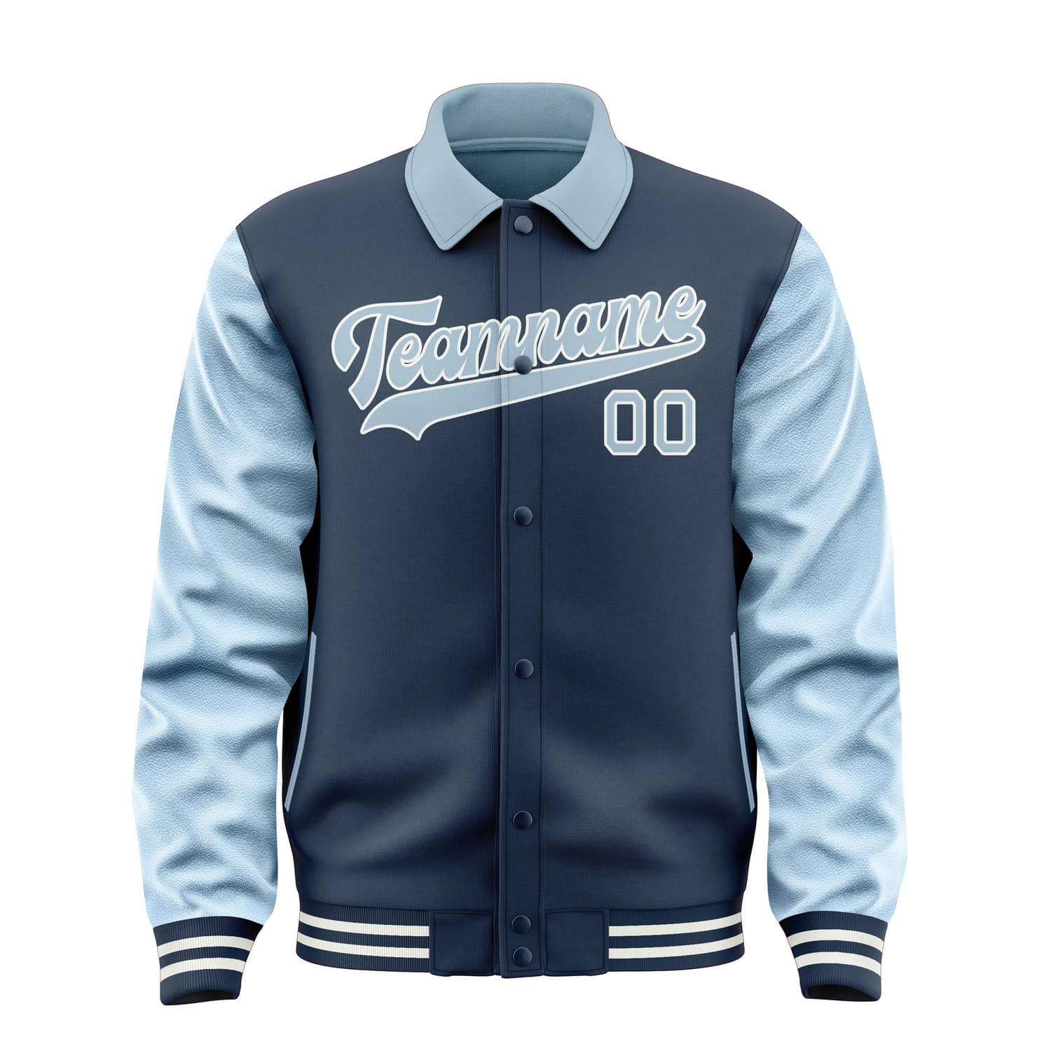 Maßgeschneidertes Marineblau Hellblau Jacke