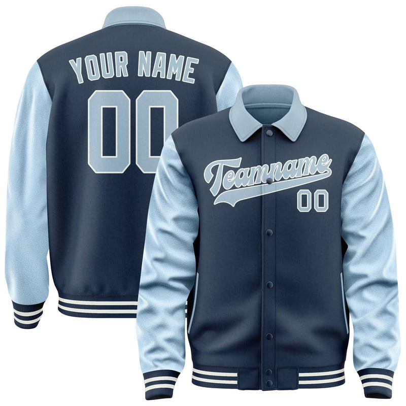 Maßgeschneidertes Marineblau Hellblau Jacke JA101008101818080818