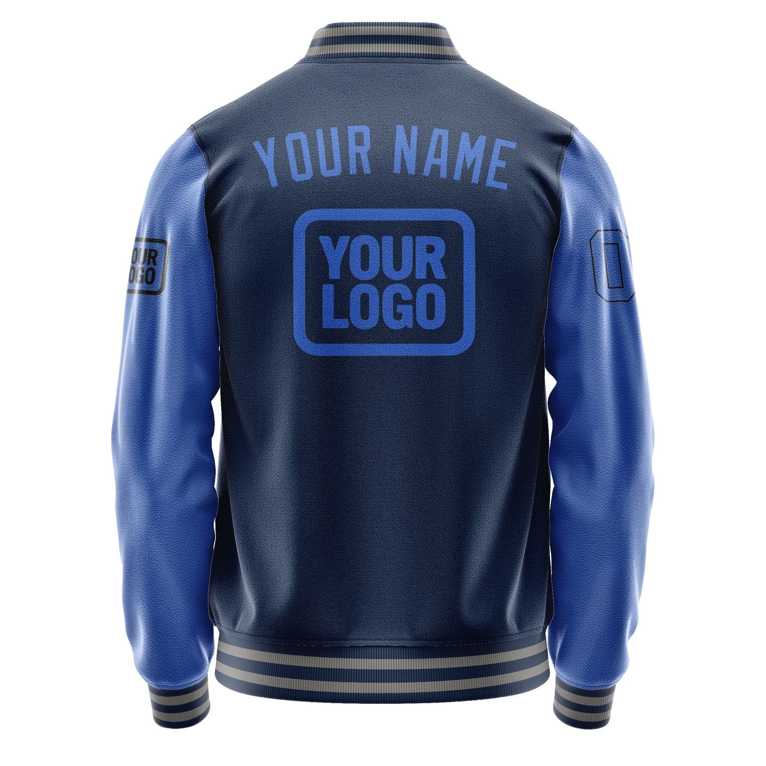 Maßgeschneidertes Marineblau Himmelblau Jacke JA101009100417090917
