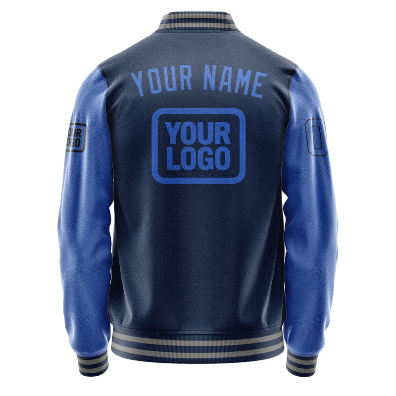 Maßgeschneidertes Marineblau Himmelblau Jacke JA101009100417090917