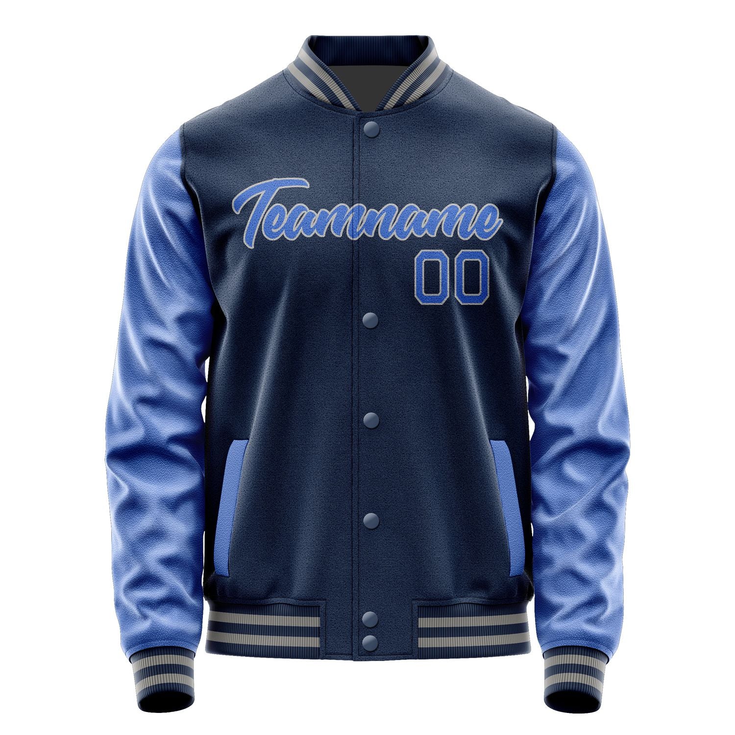 Maßgeschneidertes Marineblau Himmelblau Jacke Ja1010091004B20409