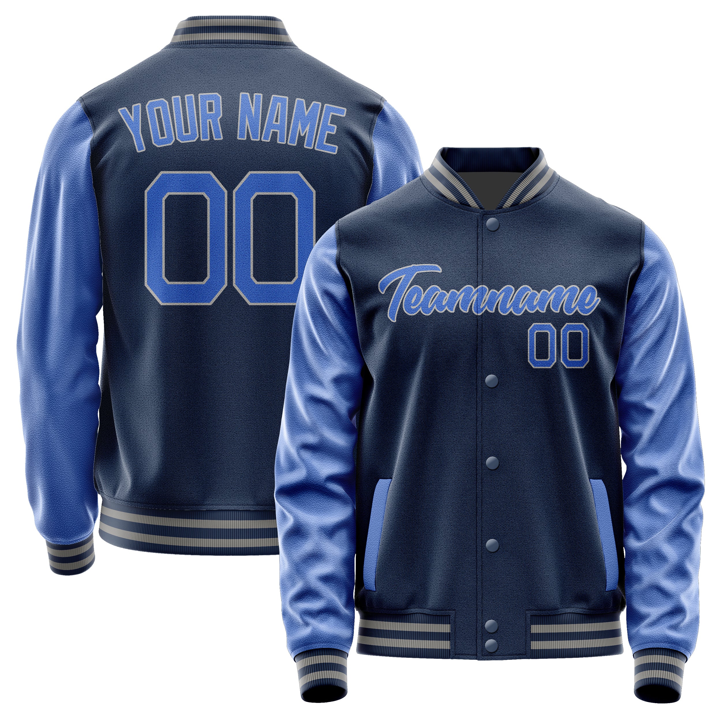 Maßgeschneidertes Marineblau Himmelblau Jacke Ja1010091004B20409