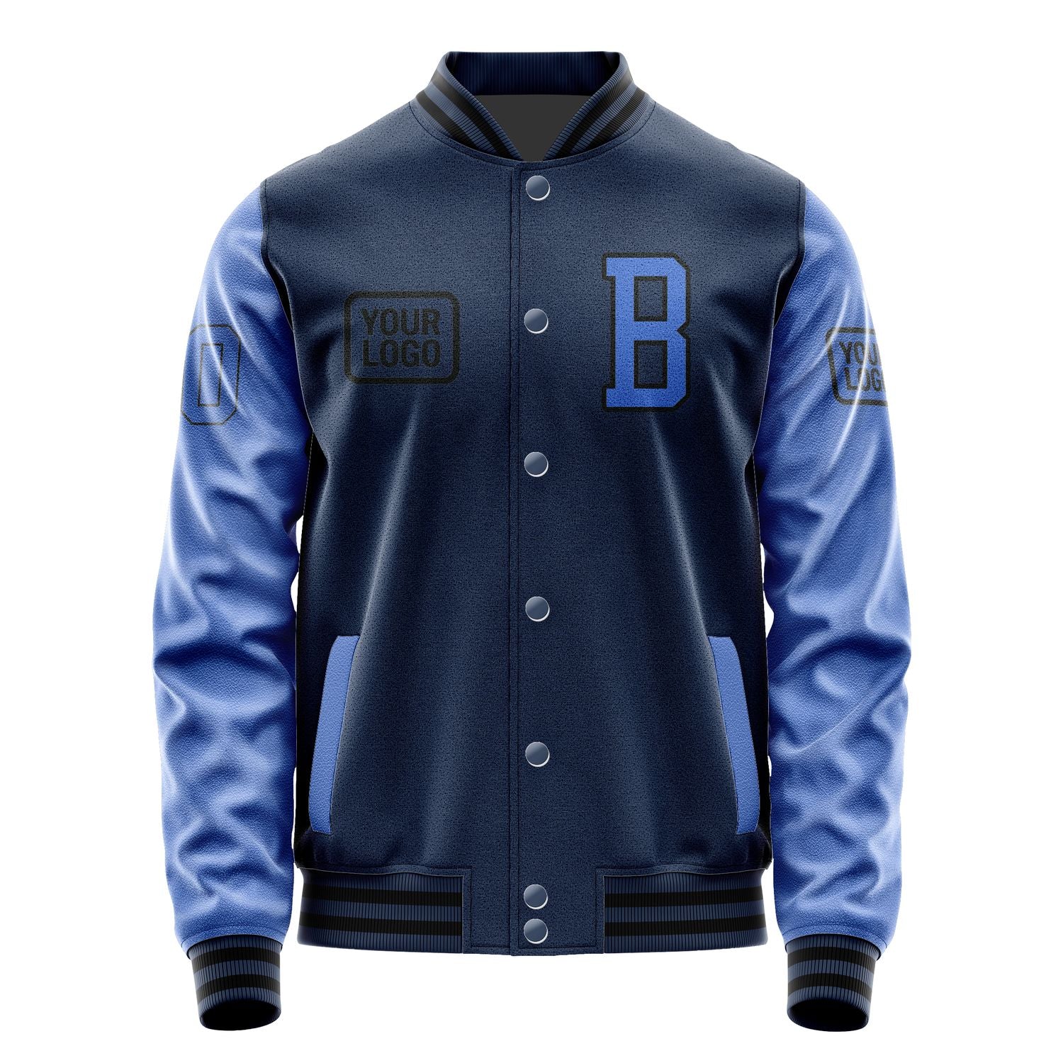 Maßgeschneidertes Marineblau Himmelblau Jacke JA101009101717090917