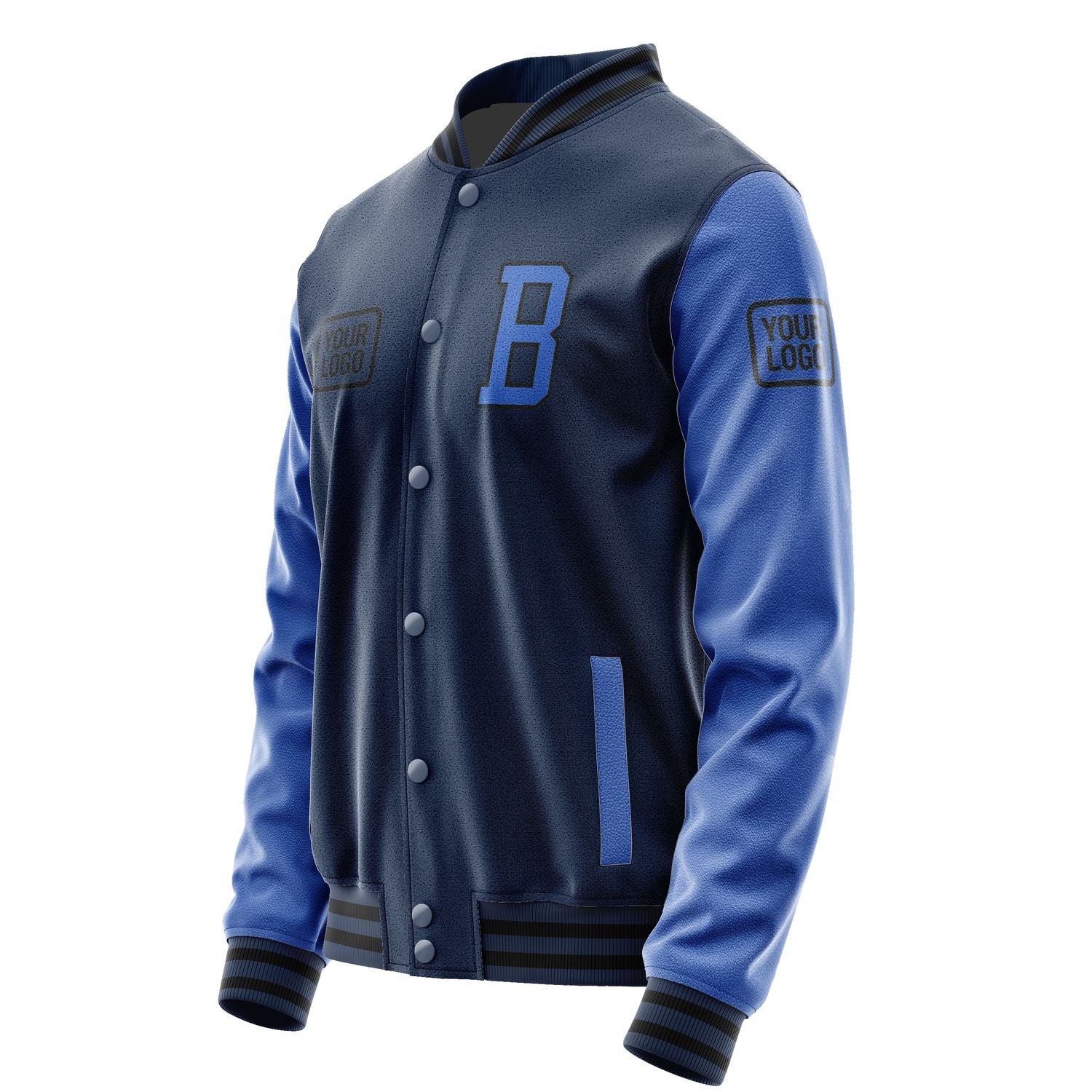 Maßgeschneidertes Marineblau Himmelblau Jacke JA101009101717090917