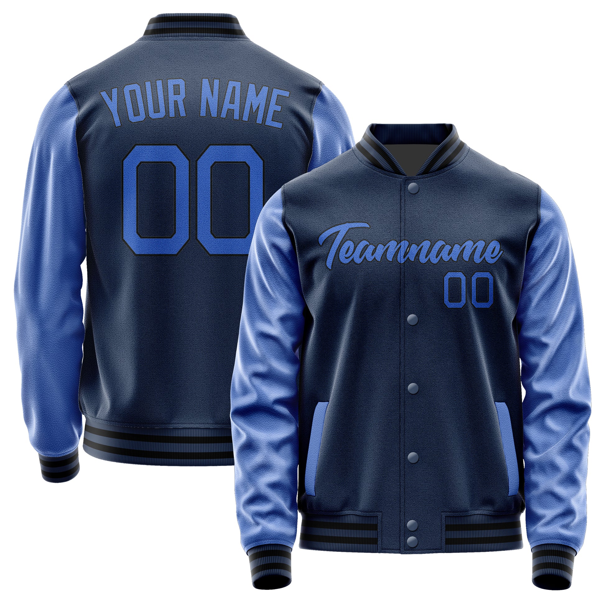 Maßgeschneidertes Marineblau Himmelblau Jacke Ja1010091017B21709