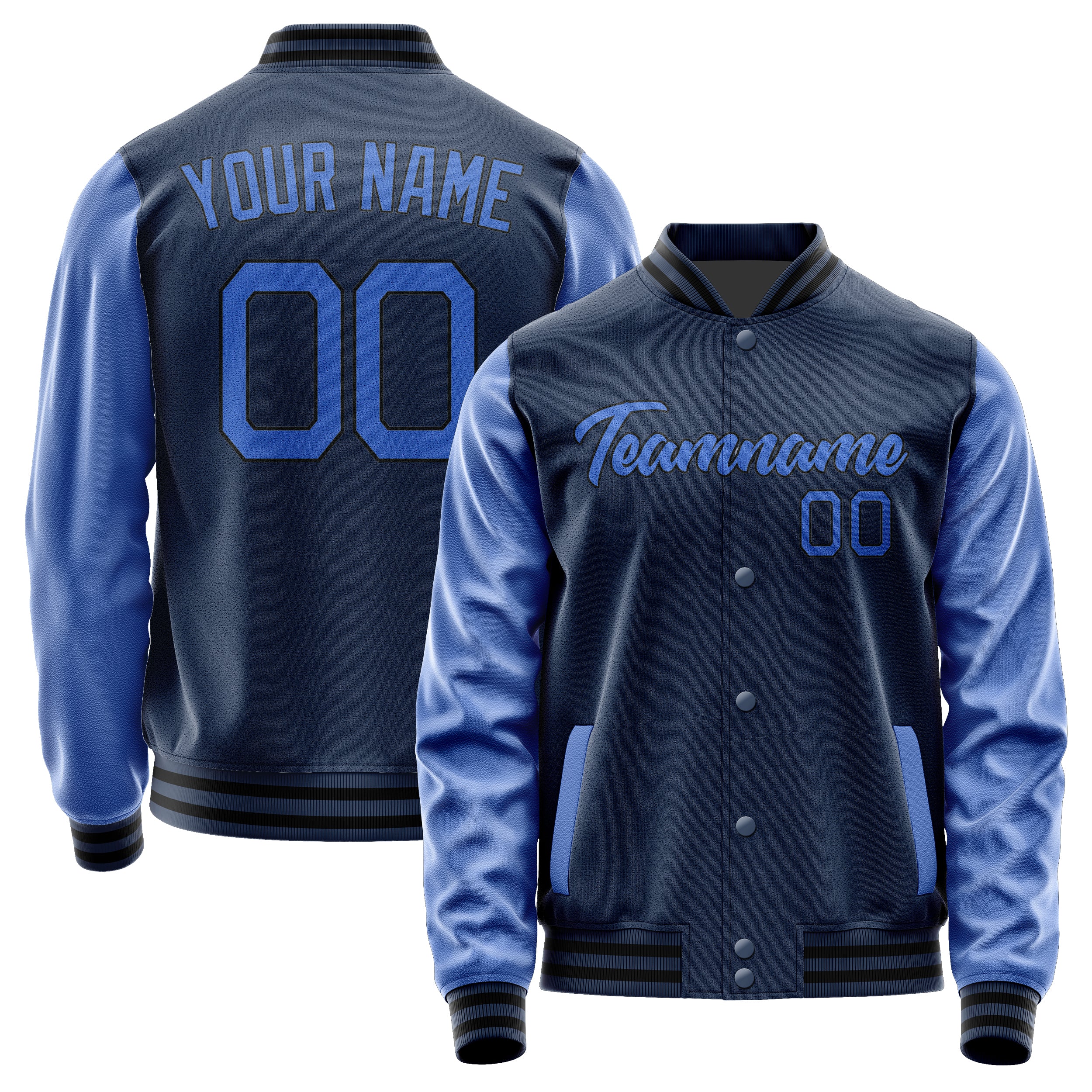 Maßgeschneidertes Marineblau Himmelblau Jacke Ja1010091017B21709