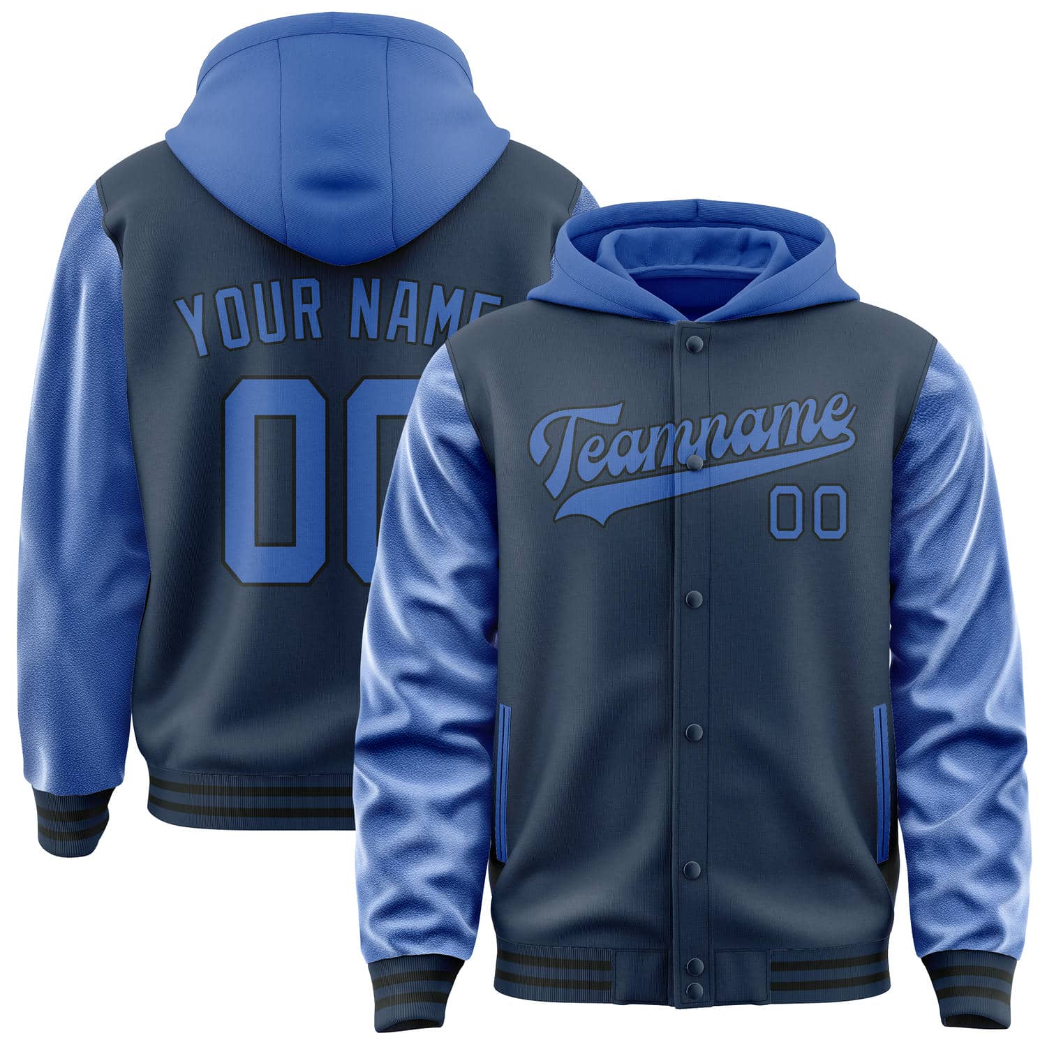 Maßgeschneidertes Marineblau Himmelblau Jacke JA101009101717090917