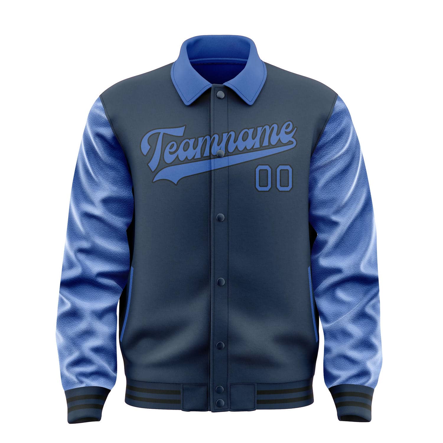 Maßgeschneidertes Marineblau Himmelblau Jacke