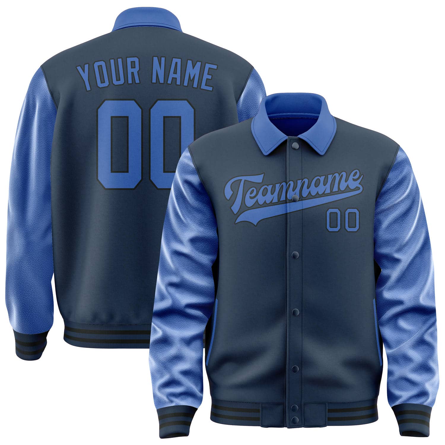 Maßgeschneidertes Marineblau Himmelblau Jacke JA101009101717090917