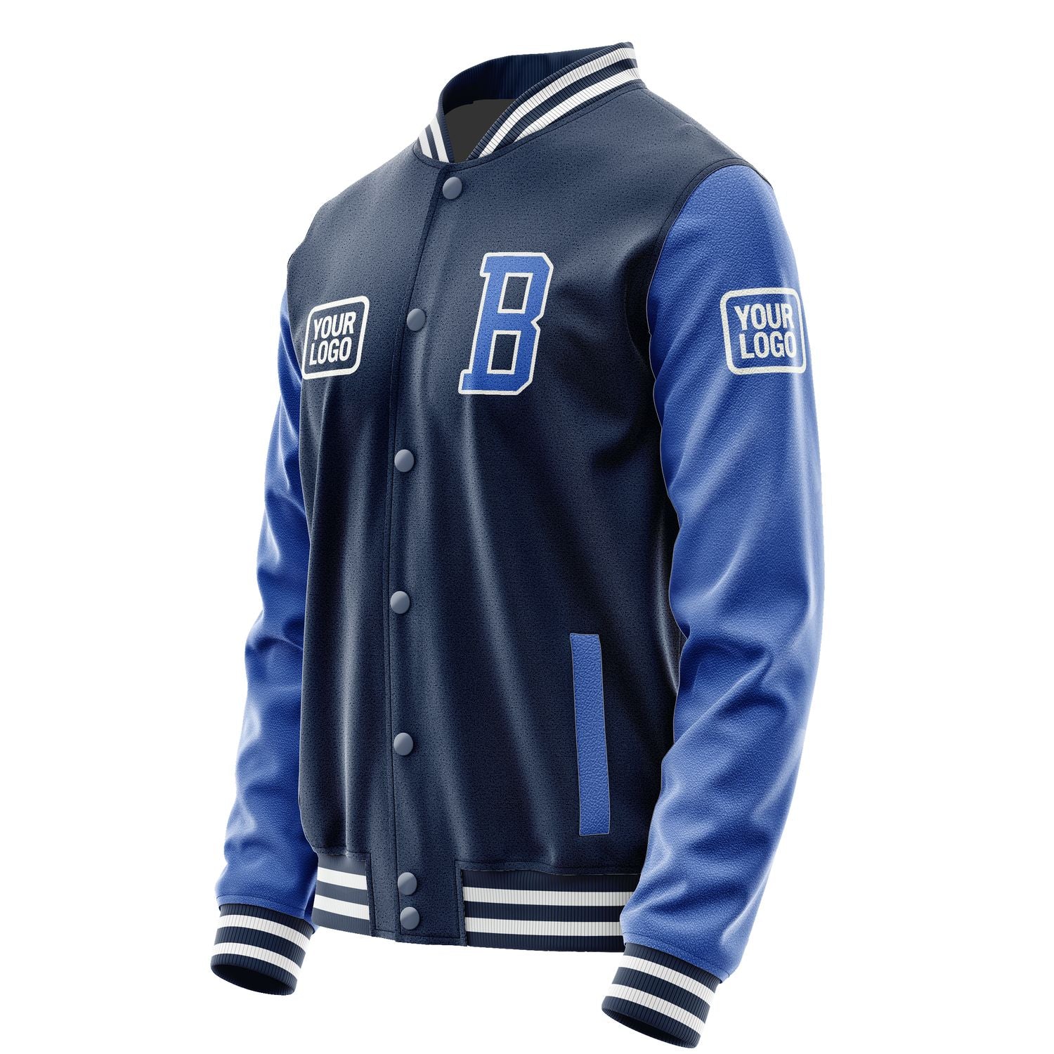 Maßgeschneidertes Marineblau Himmelblau Jacke JA101009101818090918