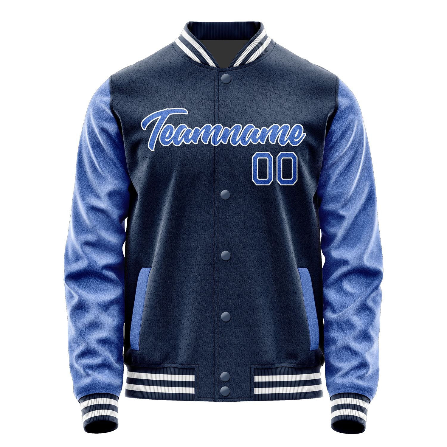 Maßgeschneidertes Marineblau Himmelblau Jacke Ja1010091018B21809