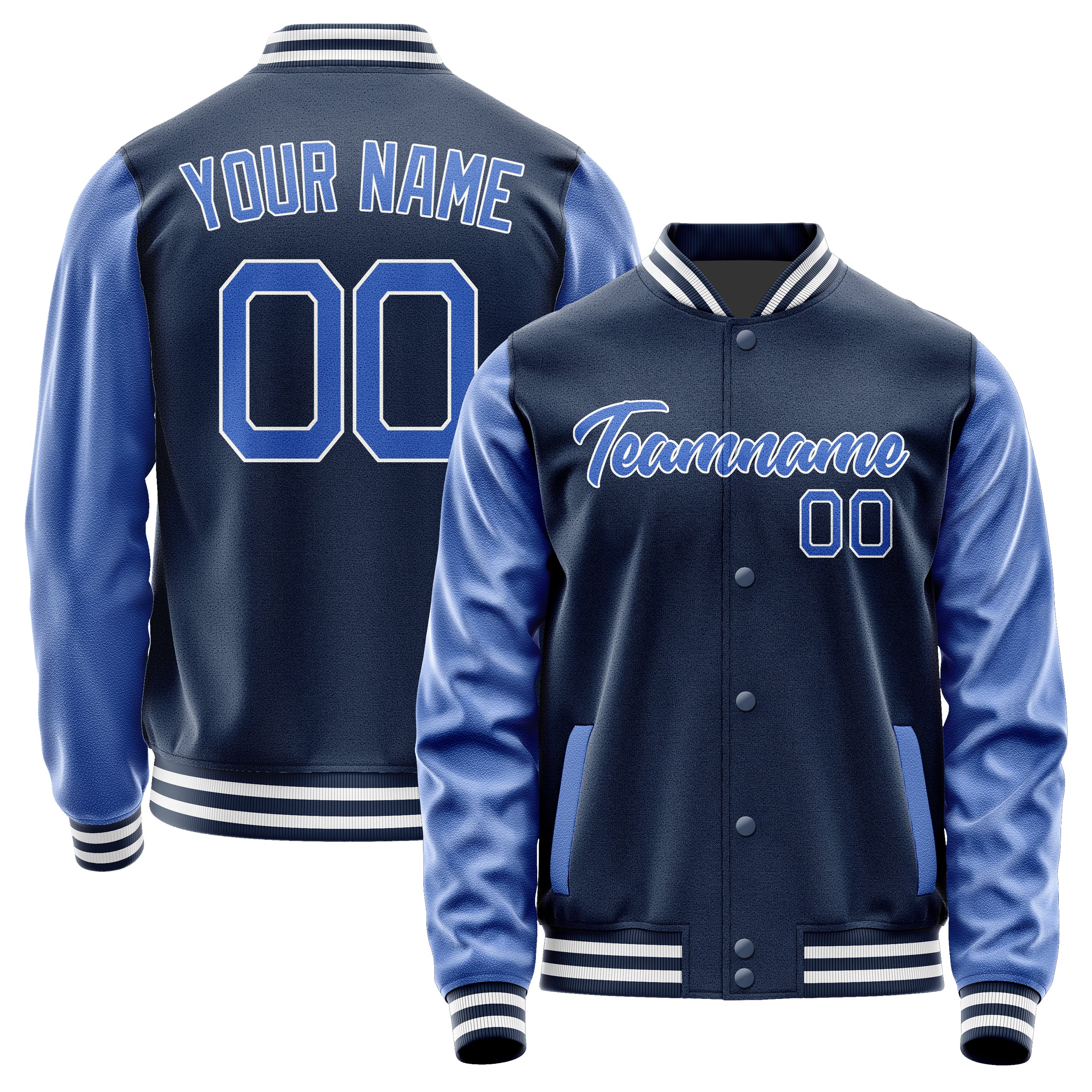 Maßgeschneidertes Marineblau Himmelblau Jacke Ja1010091018B21809
