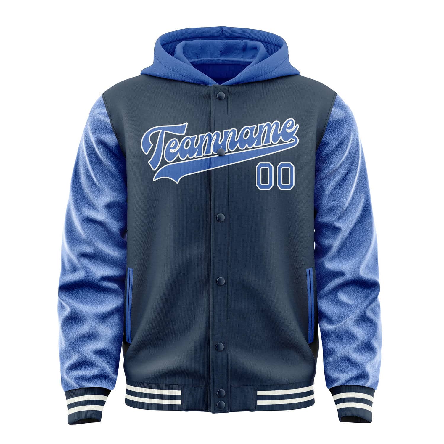 Maßgeschneidertes Marineblau Himmelblau Jacke