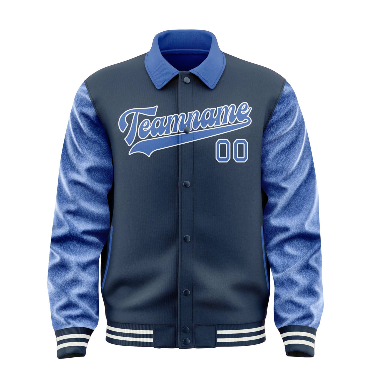 Maßgeschneidertes Marineblau Himmelblau Jacke