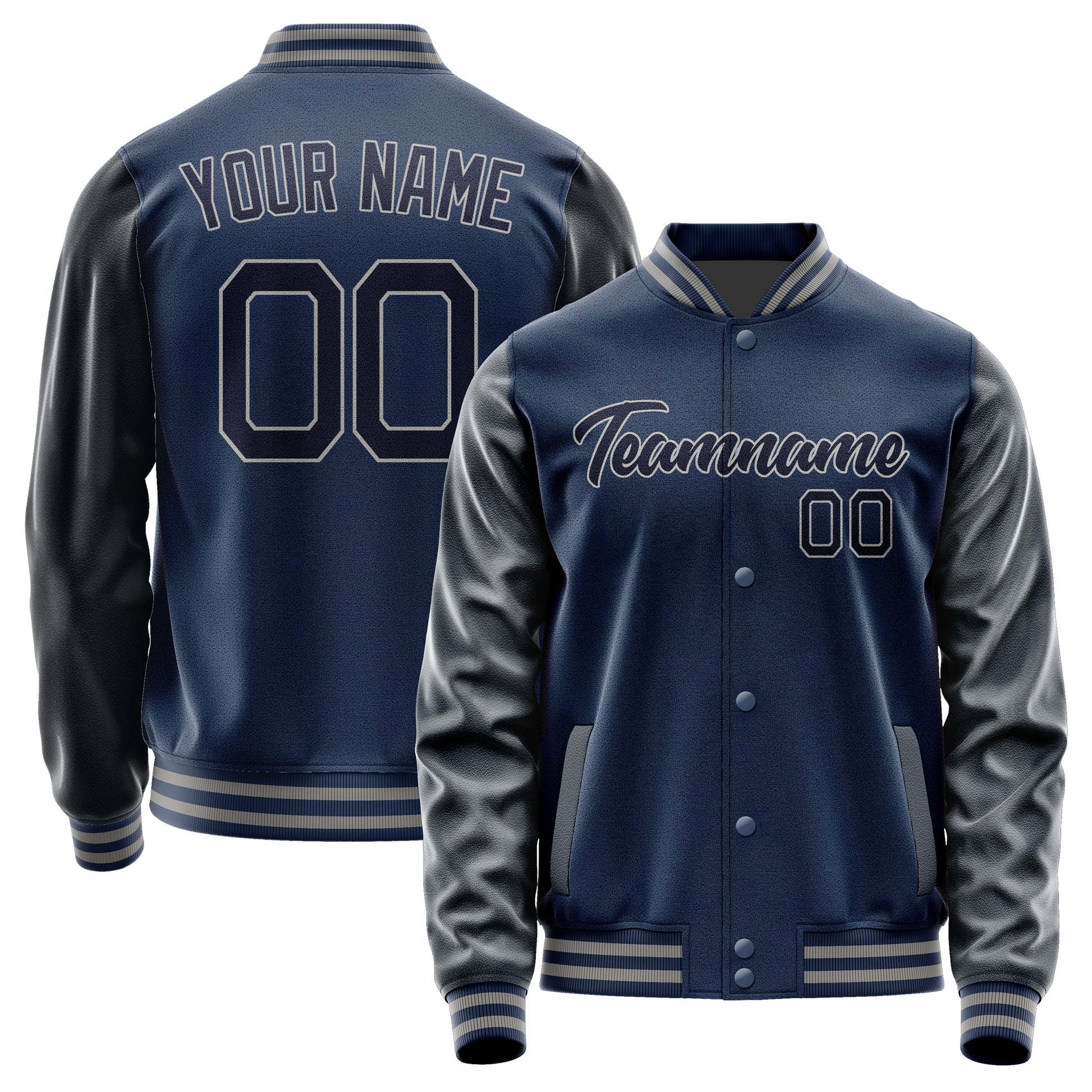Maßgeschneidertes Marineblau Stahlblau Jacke Ja1010111004B20411