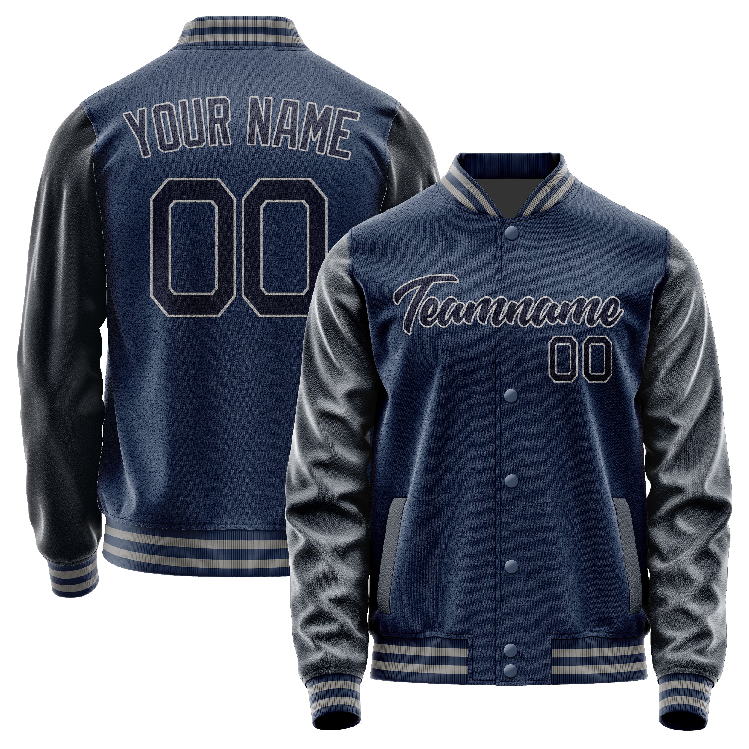 Maßgeschneidertes Marineblau Stahlblau Jacke Ja1010111004B20411