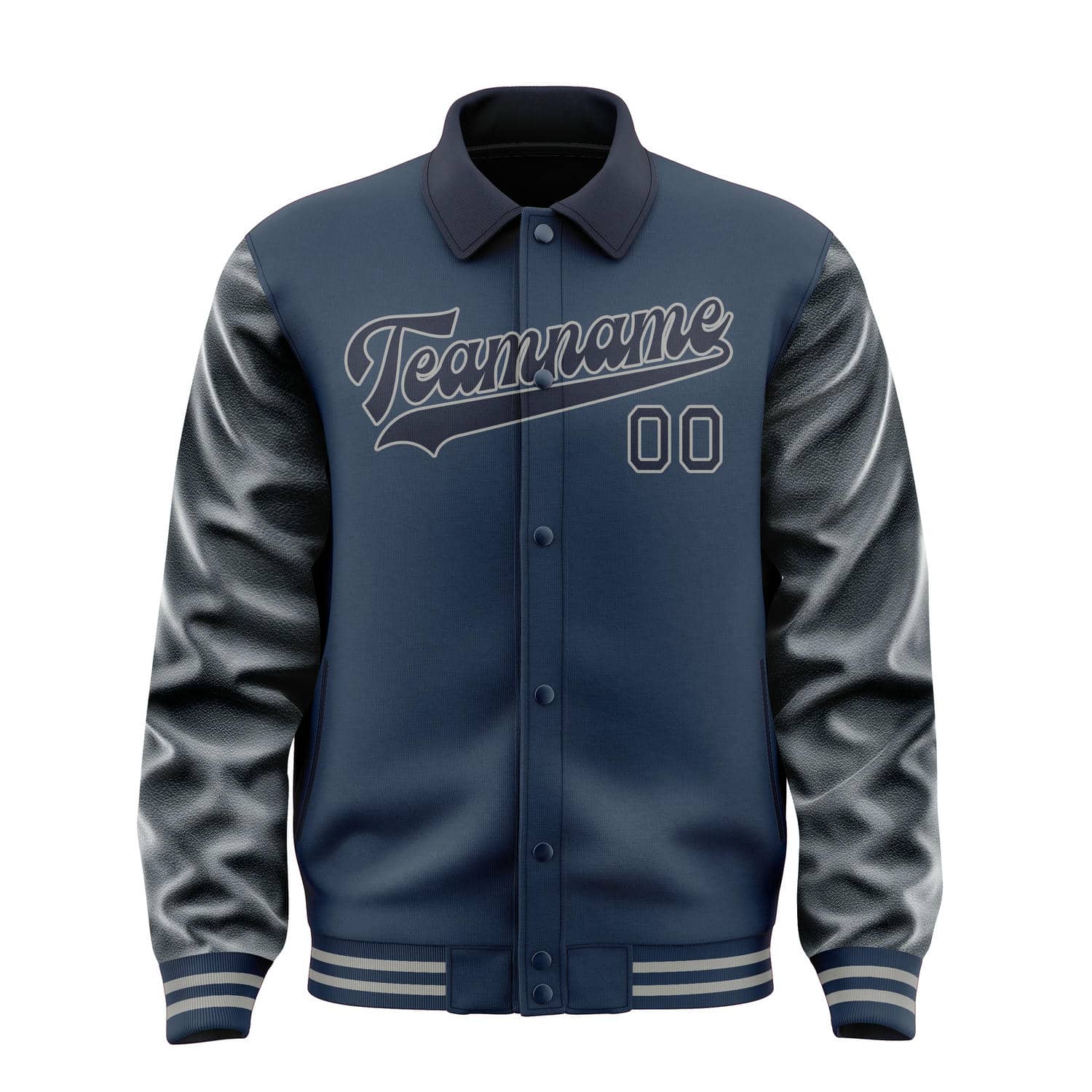 Maßgeschneidertes Marineblau Stahlblau Jacke