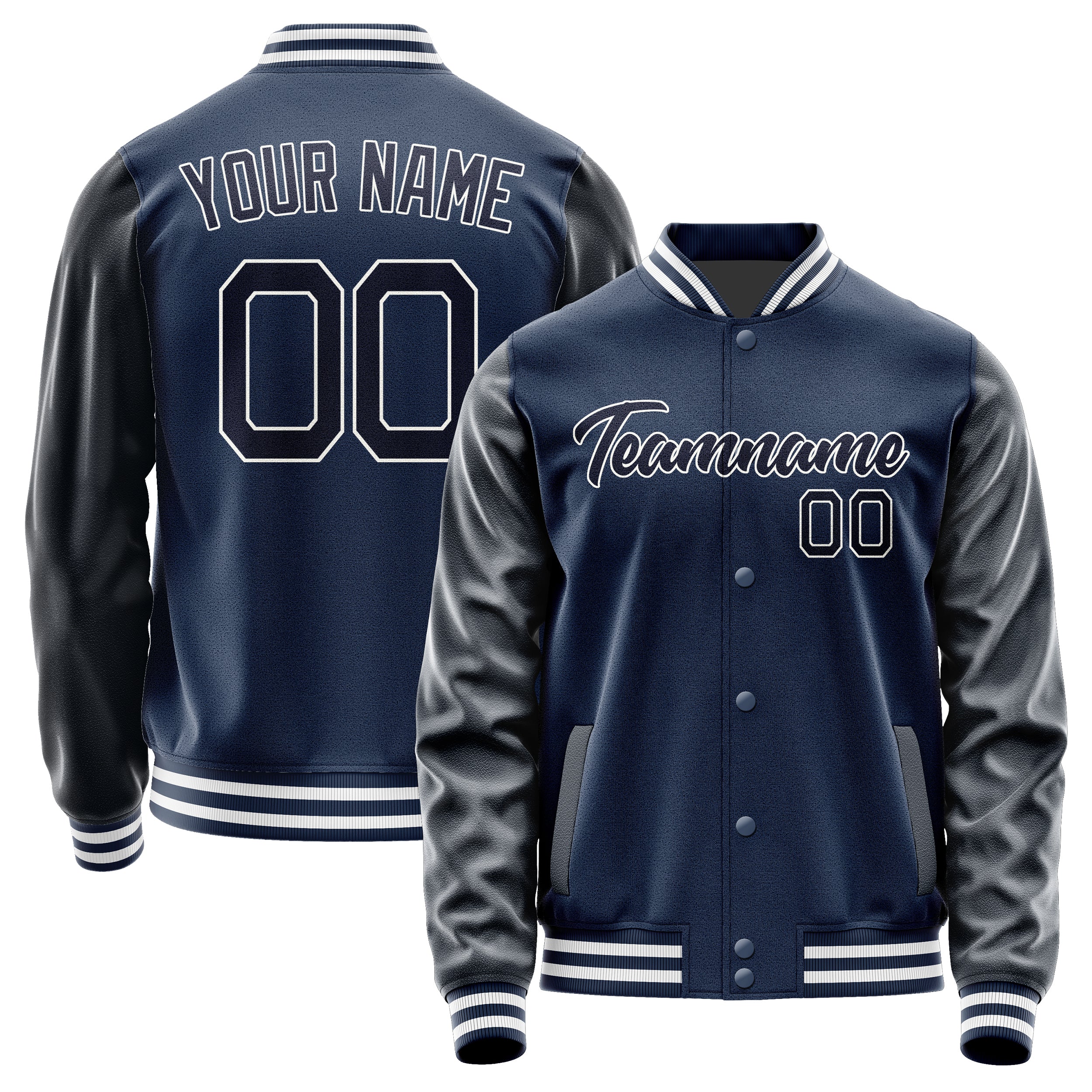 Maßgeschneidertes Marineblau Stahlblau Jacke Ja1010111018B21811